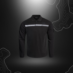 Long sleeve SÉCU-ONE Private Security Polo by A10 Equipment, designed for durability, functionality and comfort for security professionals