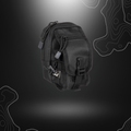 Poche Molle polyvalente noire de MFH avec compartiments multiples, fermetures éclair et Velcro, boucles de fixation et fabriquée en 100% polyester