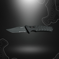 Automatique couteau pliant Strike Tanto noir de Böker Plus avec lame en acier AUS-8 et poignée en aluminium