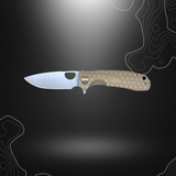 Petit couteau pliant Flipper de la marque Honey Badger avec manche en FRN et lame drop point en acier