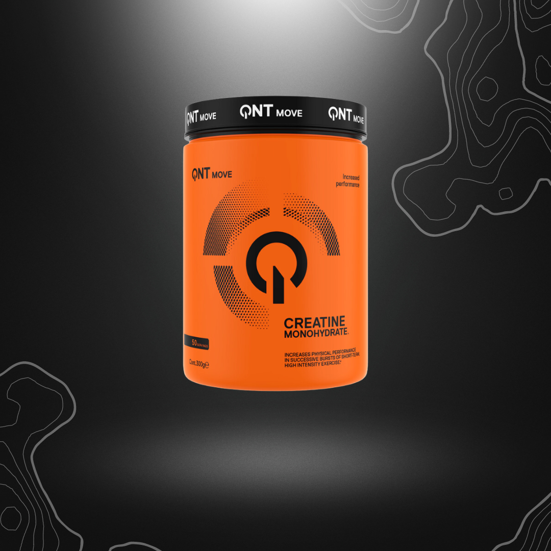 Pot de créatine monohydrate 300g de QNT pour améliorer les performances sportives