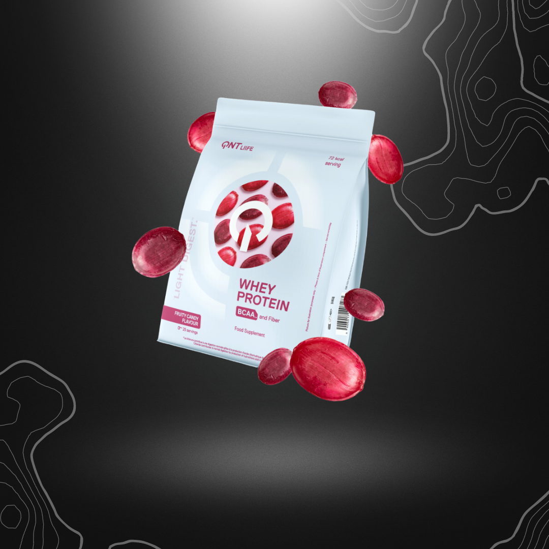 Boîte de protéine en poudre Light Digest Whey de QNT au goût bonbon fruité pour améliorer les performances sportives et soutenir la perte de poids