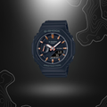 Montre G-Shock GMA-S2100 noire de Casio, légère et robuste avec cadran en verre minéral et bracelet en résine, affichage analogique et numérique, caractéristiques multiples