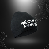 Bonnet noir SÉCU-ONE pour sécurité privée de A10 Equipment - tissu doublé, 100% acrylique, taille unique, lavable à 30°