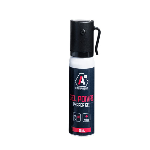 Spray lacrymogène anti-agression au gel de poivre 25ml de A10 Equipment