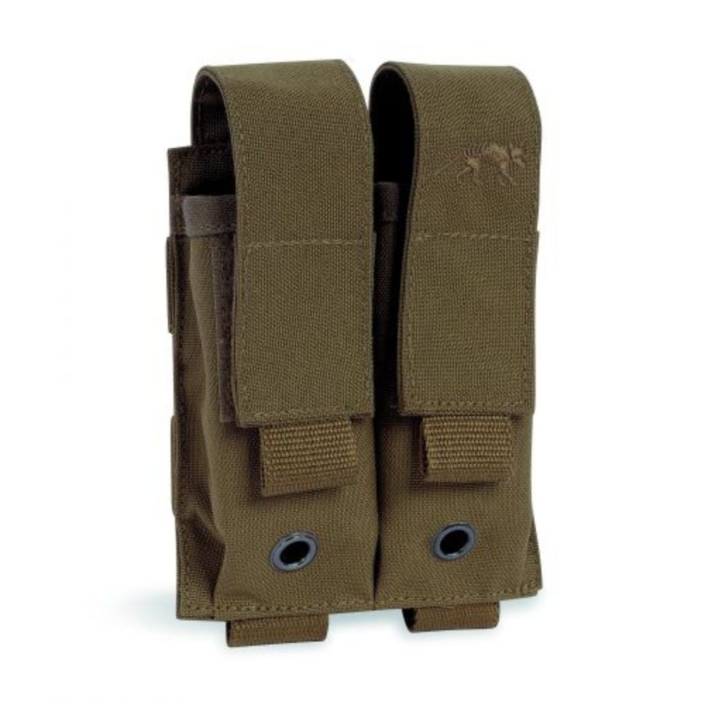Porte chargeurs double pour pistolet TT DBL PISTOL MAG MKII en Cordura de Tasmanian Tiger pour chargeurs HK, P8, Glock, Sig, Beretta M9 avec système d'attache M