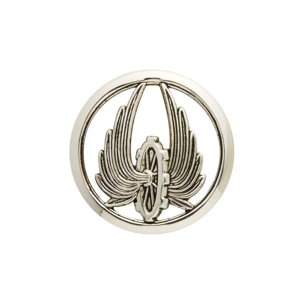 Argent insigne de béret de train