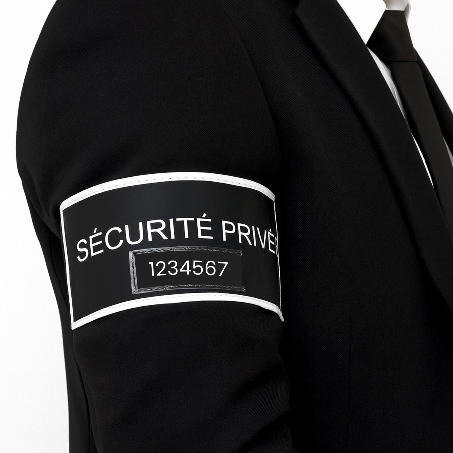 BRASSARD SECURITE PRIVEE RETROREFLECHISSANT AVEC EMPLACEMENT RIO