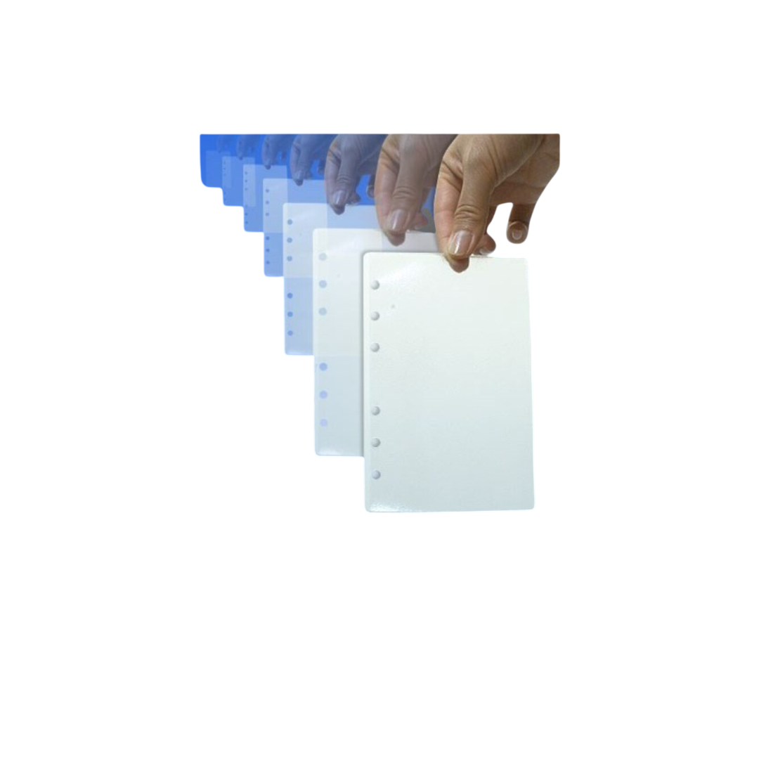 Lot de 10 feuilles transparentes pour classeur A6 OPEX