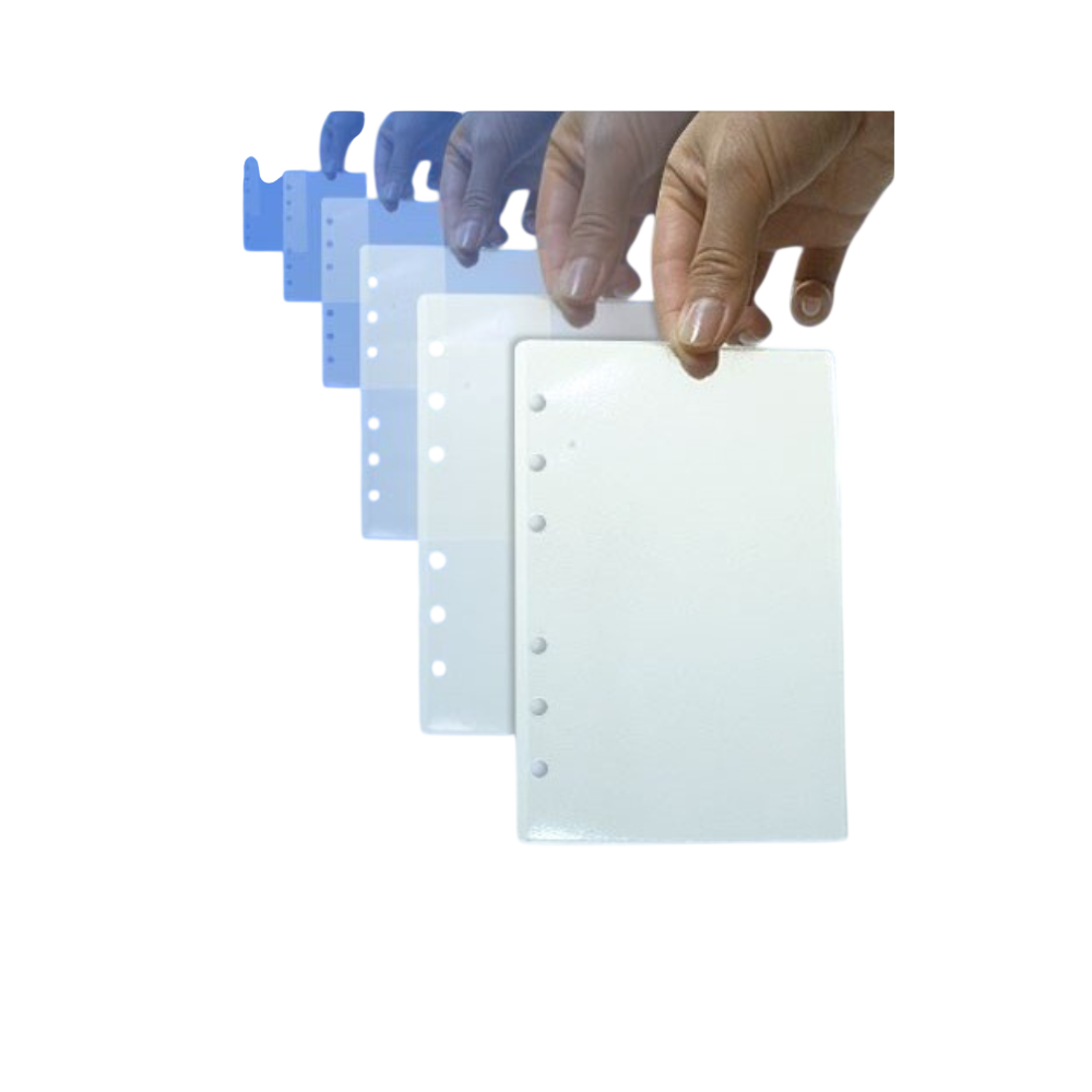 10 feuilles transparentes pour classeur A6 de la marque OPEX