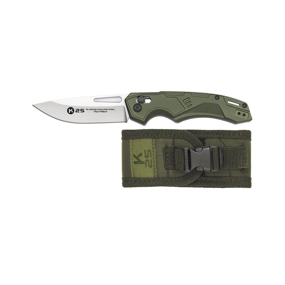 COUTEAU PLIANT ALUMIMUM VERT