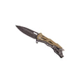 COUTEAU PLIANT INOX NOIR 11,5CM NYLON KAKI INOX | HERBERTZ