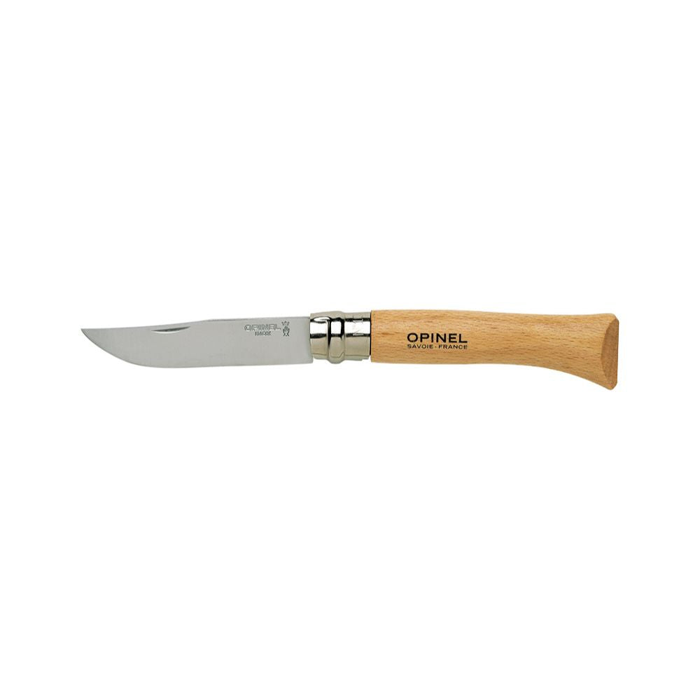 Opinel N°10 - Couteau pliant traditionnel avec manche en hêtre et lame inox