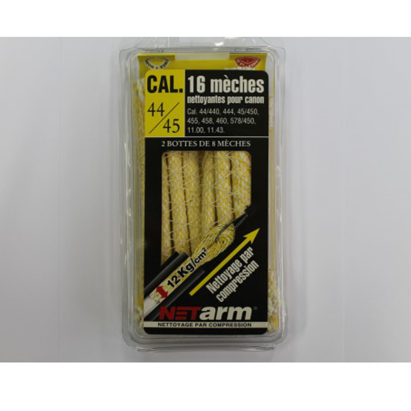 Blister 16 mèches jaunes cal. 11mm à 11.43 mm