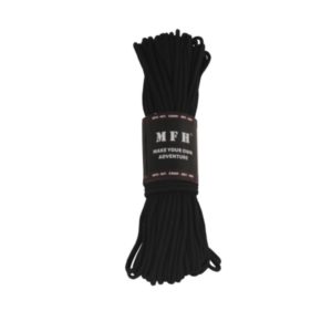corde de parachute, noir, 100 FT, nylon