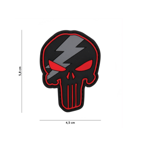 PATCH 3D PVC PUNISHER THUNDER ROUGE