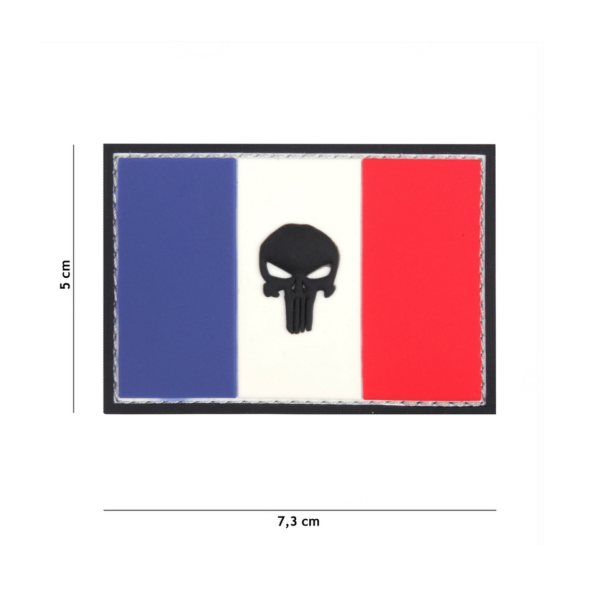PATCH 3D PVC PUNISHER FRANCE FLAG