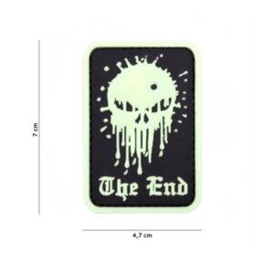 PATCH 3D PVC SKULL THE END GLOW IN THE DARK