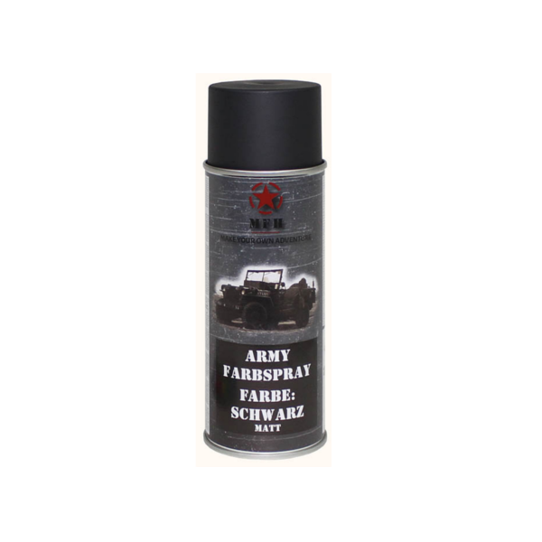 spray paint armée, NOIR, mat, 400 ml
