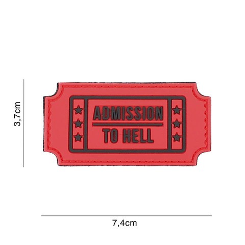 PATCH 3D PVC : ADMISSION TO HELL , ROUGE