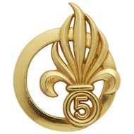 Insigne de béret doré Légion 5ème Régiment Étranger d'Infanterie